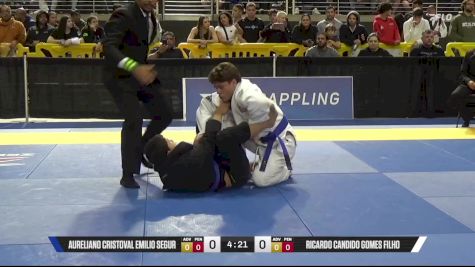 Ricardo Candido Gomes Filho vs Aureliano Cristoval Emilio Segur 2025 Pan Jiu Jitsu IBJJF Championship