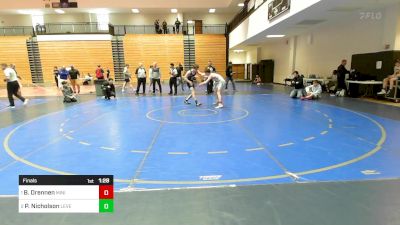 126 lbs Final - Bryson Drennen, Minion Training Center vs Peyton Nicholson, Level Up Wrestling Center