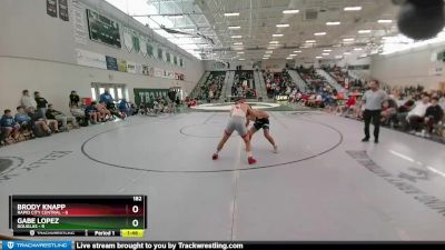 182 lbs Round 6 (8 Team) - Brody Knapp, Rapid City Central vs Gabe Lopez, Douglas