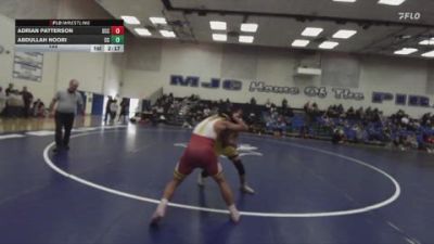 133 lbs Placement Matches (16 Team) - Adrian Patterson, Sacramento City College vs Abdullah Noori, Chabot College