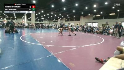 132 lbs Cons. Round 1 - Will Wimbish, Venice Takedown Club vs Hayden Mcintosh, Bishop Wrestling