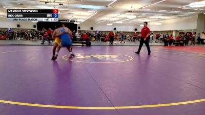 190 lbs 3rd Place Match - Maximus Stevenson vs Rex Orais, Spartan WC