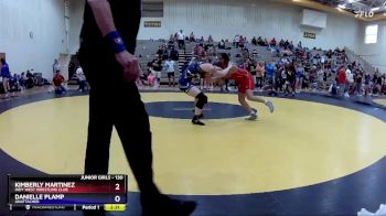 130 lbs Semifinal - Kimberly Martinez, Indy West Wrestling Club vs Danielle Plamp, Unattached