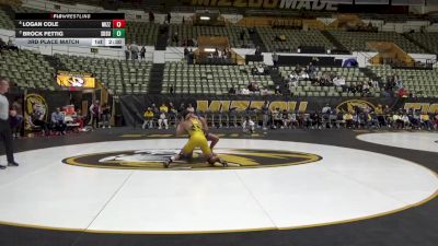 184 lbs 3rd Place Match - Brock Fettig, South Dakota State vs Logan Cole, Missouri
