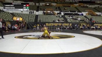 184 lbs 3rd Place Match - Brock Fettig, South Dakota State vs Logan Cole, Missouri