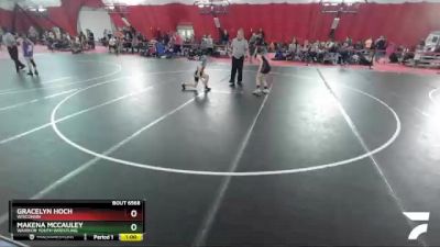 80-85 lbs Round 3 - Makena McCauley, Warrior Youth Wrestling vs Gracelyn Hoch, Wisconsin