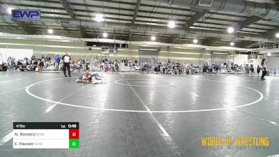 47 lbs Quarterfinal - Nayelli Romero, Salem Elite Mat Club vs Emma Hauser, NexgenRTC