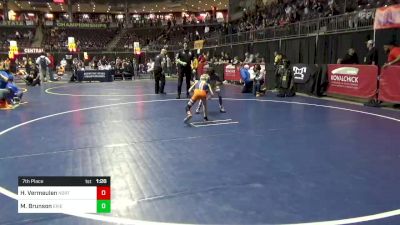 55 lbs 7th Place - Hunter Vermeulen, Northwestern Lehigh vs Mysta Brunson, Erie