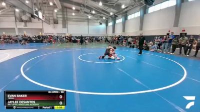 98 lbs Champ. Round 2 - Jaylee DeSantos, NXT Level Wrestling Academy vs Evan Baker, Texas