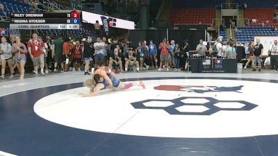 130 lbs Cons. Quarters - Riley Drennan, Texas vs Regina Stoeser, South Dakota