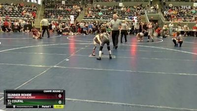 60 lbs Champ. Round 2 - Gunner Rohde, Sebolt Wrestling Academy vs Tj Coufal, 2TG