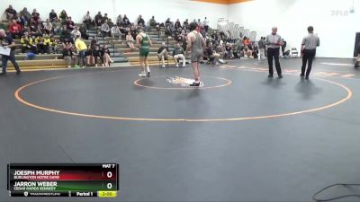 166-175 lbs Round 1 - Jarron Weber, Cedar Rapids Kennedy vs Joesph Murphy, Burlington Notre Dame