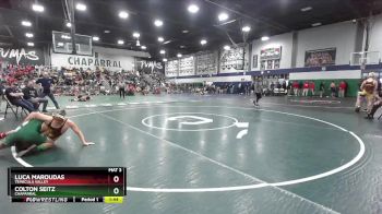 150 lbs Quarterfinal - Colton Seitz, Chaparral vs Luca Maroudas, Temecula Valley