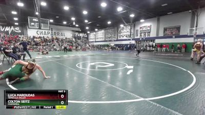 150 lbs Quarterfinal - Colton Seitz, Chaparral vs Luca Maroudas, Temecula Valley
