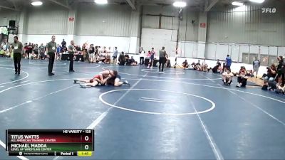 125 lbs Cons. Round 4 - Michael Madda, Level Up Wrestling Center vs Titus Watts, All American Training Center