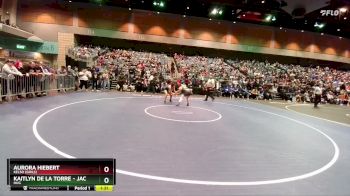 130 lbs Quarterfinal - Aurora Hiebert, Kelso (Girls) vs Kaitlyn De La Torre - Jackson, Hug