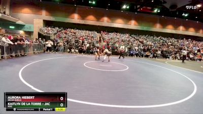 130 lbs Quarterfinal - Aurora Hiebert, Kelso (Girls) vs Kaitlyn De La Torre - Jackson, Hug