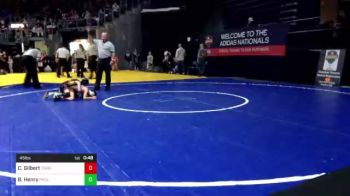 45 lbs Round Of 16 - Carter Gilbert, Terminator Wrestling Academy vs Boidyn Henry, Paola Wrestling Club