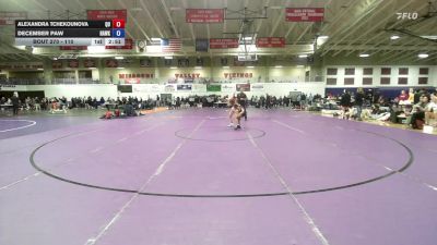 110 lbs Champ. Round 2 - Alexandra Tchekounova, Quincy vs December Paw, Hawkeye Community College