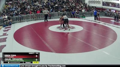 144 lbs Cons. Round 1 - Miguel Cervantes, San Tan Foothills High School vs Kiron Toma, Punahou Boys