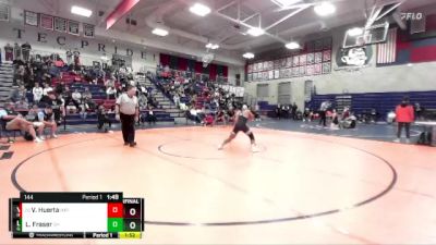 144 lbs Quarterfinal - Valente Huerta, Imperial High School vs Layronz Fraser, Granite Hills