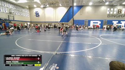 75 lbs 1st Place Match - Liliana Sharp, Uintah Girls Jr. High vs Faith Young, Champions Wrestling Club