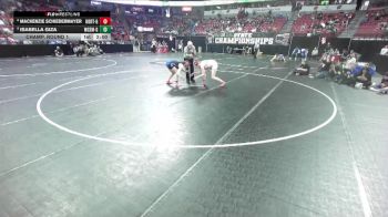 Girls 165 lbs Champ. Round 1 - Isabella Giza, McDonell Cath./Elk Mound-Girls vs Mackenzie Schiedermayer, Hortonville-Girls