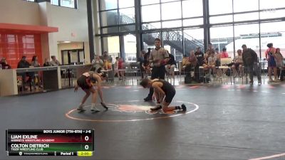 J-6 lbs Quarterfinal - Liam Exline, Hawkeye Wrestling Academy vs Colton Dietrich, Tiger Wrestling Club