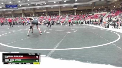 115 lbs Cons. Round 1 - Izabella Summers, Piper vs Demi Isenhower, Linn County