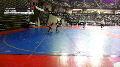 100 lbs Quarterfinal - Chloe Davis, The Colosseum Training Center vs Ace Farmer, Tomahawk Wrestling Club
