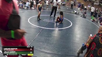 90 lbs Semifinal - Jaguar Madyun, Bay Area Dragons vs Leilah Saremi, Top Dog Wrestling Club