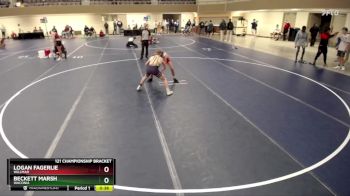 121 Championship Bracket Cons. Round 4 - Beckett Marsh, Waconia vs Logan Fagerlie, Willmar