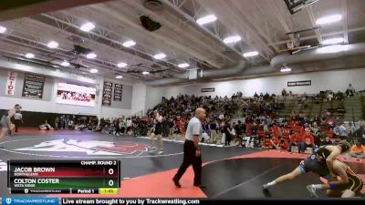 150 lbs Champ. Round 2 - Colton Coster, Vista Ridge vs Jacob Brown, Northglenn