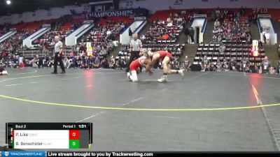 120 lbs Quarterfinals (8 Team) - Preston Like, Constantine HS vs Brenden Benschoter, Clinton HS