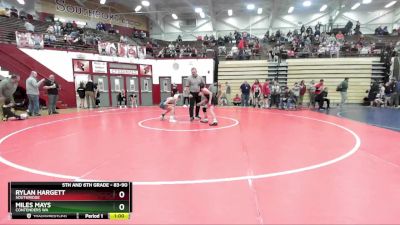 83-90 lbs Quarterfinal - Rylan Hargett, Southridge vs Miles Mays, Contenders WA