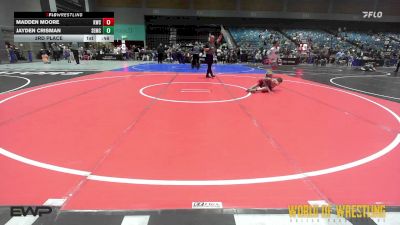 61 lbs 3rd Place - Madden Moore, Keystone Wrestling Club vs Jayden Crisman, Salem Elite Mat Club