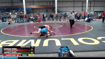138 lbs 1st Place Match - Gunnar Tamez, All In Wrestling Academy vs Garrett Davis, Rocky Mountain Middle School
