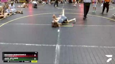 75 lbs Round 4 (6 Team) - Anze Williams, SWAT Black vs Branden Bernatowicz, Ragin Raisins WC