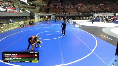 86 lbs Cons. Round 5 - Manny Ayala, Red Wave Wrestling vs Jadien Carballo, Wolf Pack WC