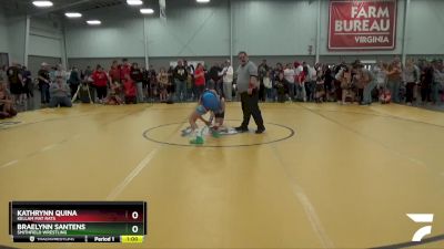 92-101 lbs Round 2 - Kathrynn Quina, Kellam Mat Rats vs Braelynn Santens, Smithfield Wrestling