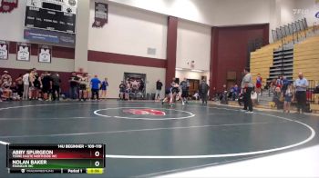 109-119 lbs Quarterfinal - Abby Spurgeon, Terre Haute Northside WC vs Nolan Baker, Franklin WC