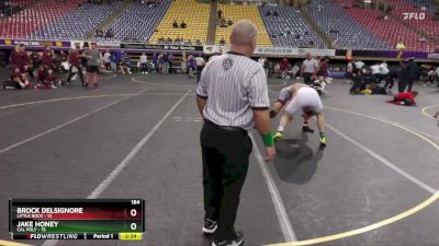 184 lbs Quarters & 1st Wb (16 Team) - Brock DelSignore, Little Rock vs Jake Honey, Cal Poly