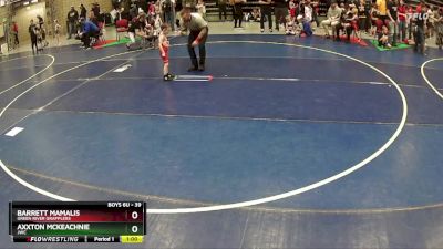 39 lbs Quarterfinal - Axxton Mckeachnie, JWC vs Barrett Mamalis, Green River Grapplers