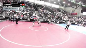 6A 144 lbs Cons. Round 2 - Wyatt Smith, Westlake vs James Hyer, Herriman