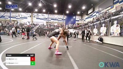 117 lbs Final - Ava Belvin, Shelton Wrestling Academy vs Vanity Brown, D3 Wrestling Cluib