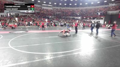 105 lbs Quarterfinal - Giana Grabot, B.A.M Training Center vs Hayden Hegland, River Valley Youth Wrestling