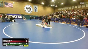 100 lbs Champ. Round 2 - Neci Quiroz, Golden Valley vs Jocelyn Gonzalez - Mercado, Foothill