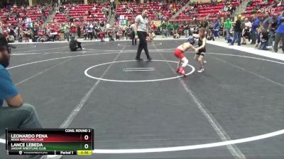 46 lbs Cons. Round 2 - Leonardo Pena, Ridge Wrestling Club vs Lance Lebeda, Jaguar Wrestling Club