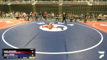 53 lbs Semifinal - Nash Bowker, Thermopolis Wrestling Club vs Kam Larsen, Riverton USA Wrestling