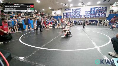 55 lbs Final - Preslie Dickerson, Blue Devil Wrestling vs Caden Sloan, Morrison Takedown Club